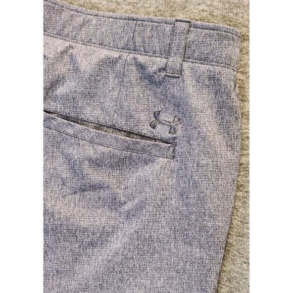 Under Armour Shorts Mens 38 Heatgear Gray Loose Fit Lightweight Chinos Golf - Picture 6 of 10